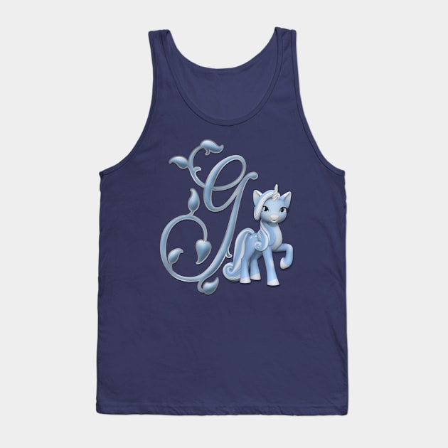 Monogram G Custom Unicorn Tank Top by AlondraHanley